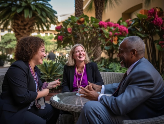 Professional conference speaker engaging audience